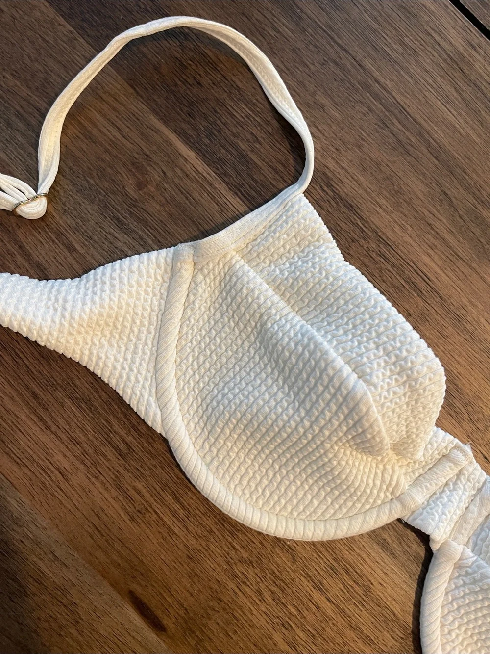 Monday Swimwear Maui Top in Ivory Crinkle